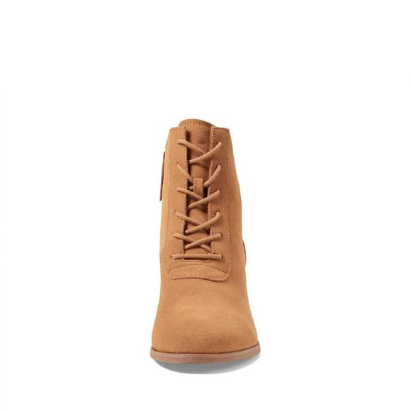 NEW TOMS women's evelyn lace up bootie in tan - Picture 4 of 6